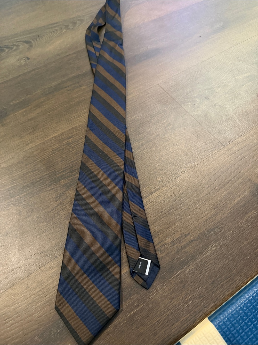 Bonobos Navy and Brown Diagonal Stripe Tie